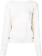 Barrie Logo Embroidered Sweater - Neutrals