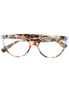 Valentino Eyewear Two Tone Tortoiseshell Glasses - Brown
