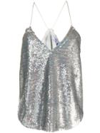 Iro Sequinned Cami Top - Silver