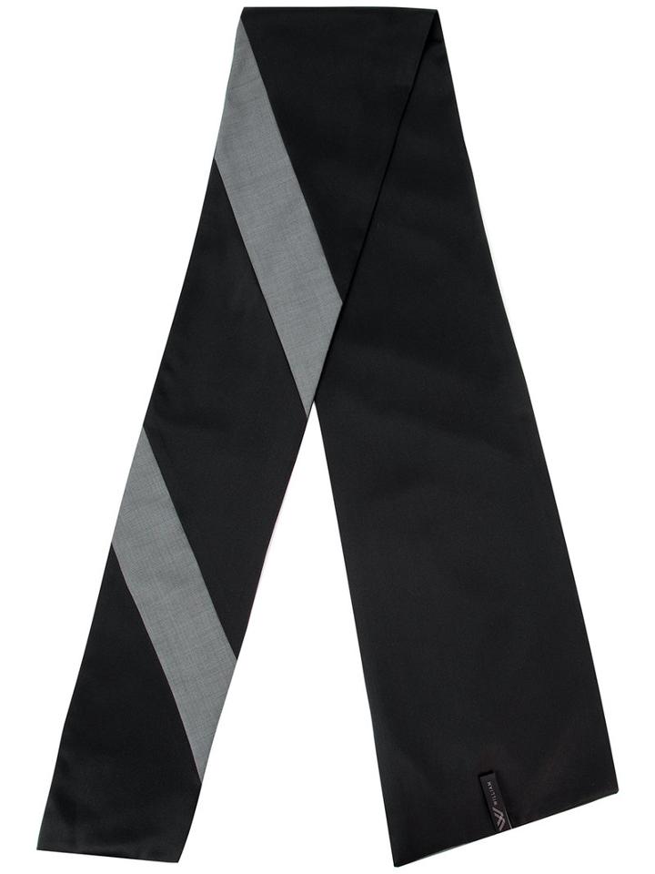 William Ltd. - Panelled Scarf - Men - Silk - One Size, Black, Silk