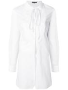 Ann Demeulemeester Long Neck Bow Shirt - White