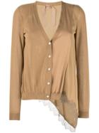 No21 Knitted Cardigan, Women's, Size: 42, Brown, Cotton/polyamide/silk