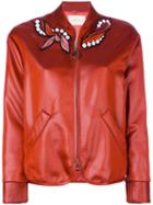 Marco De Vincenzo Embroidered Patch Bomber Jacket - Yellow