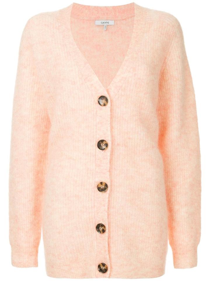 Ganni Callahan Ribbed Cardigan - Pink