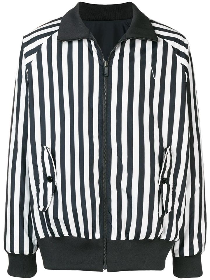 Y-3 Reversible Striped Bomber Jacket - Black