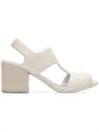 Marsèll Cut Out Block Heel Sandals - White