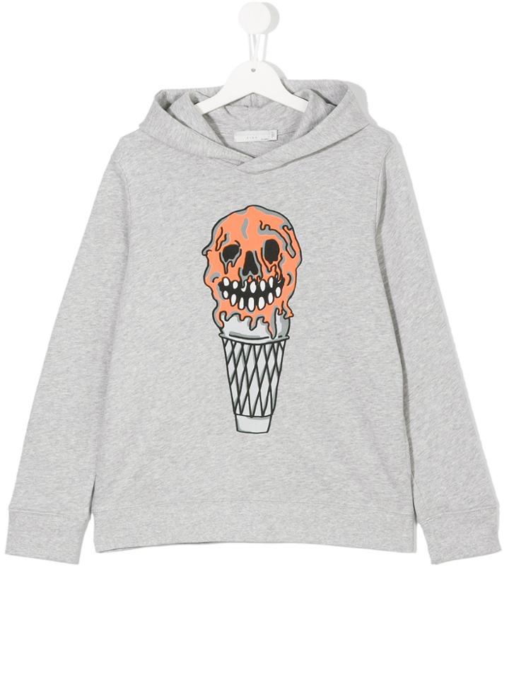 Stella Mccartney Kids Ice-cream Skull Hoodie - Grey