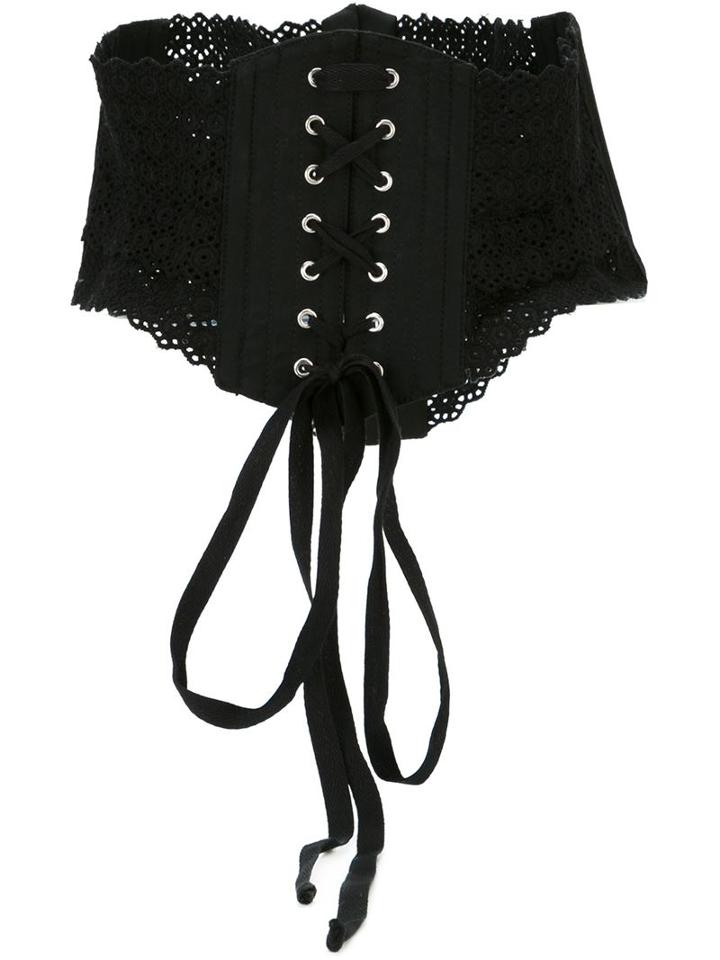 Philosophy Di Lorenzo Serafini Corset Belt, Women's, Black, Cotton/other Fibres