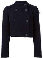 Jil Sander Navy 'boucle' Jacket, Women's, Size: 38, Blue, Polyester/rayon/wool