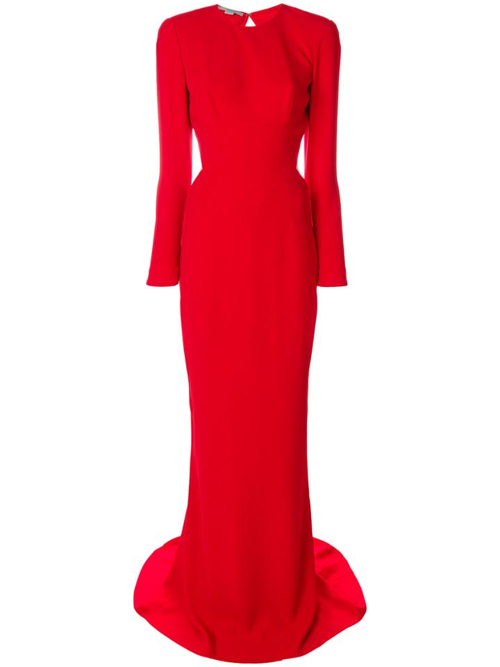 Stella Mccartney Cut Out Back Gown - Red