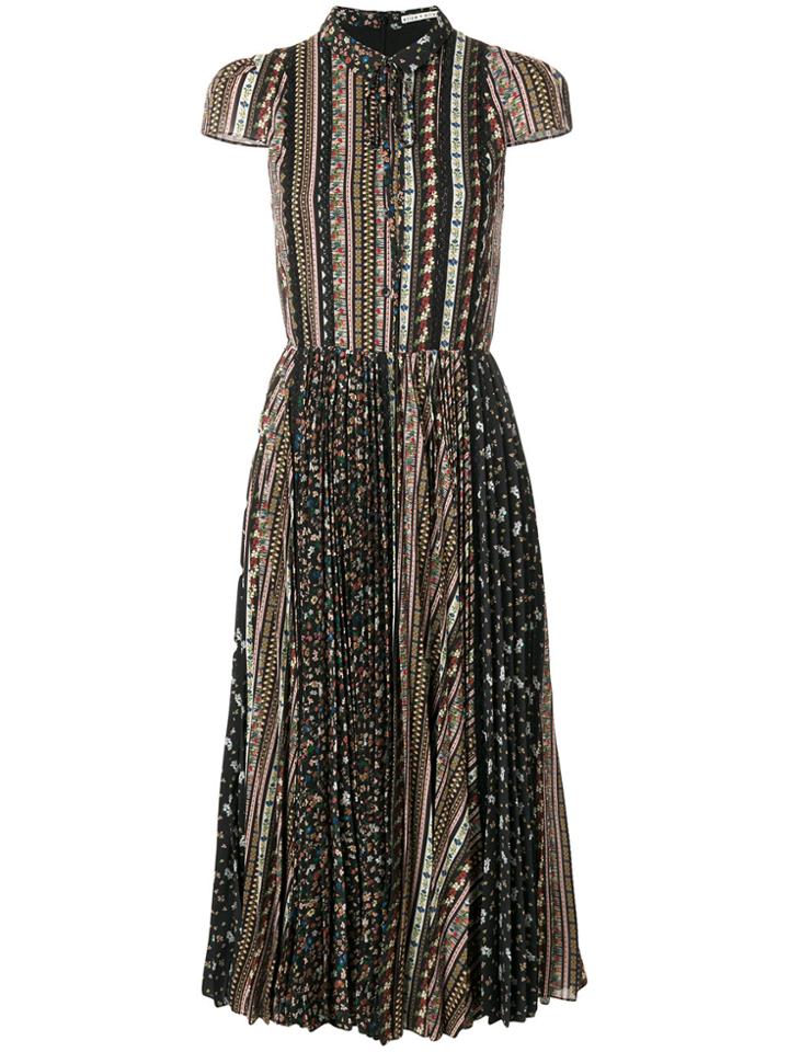 Alice+olivia Printed Panels Dress - Black