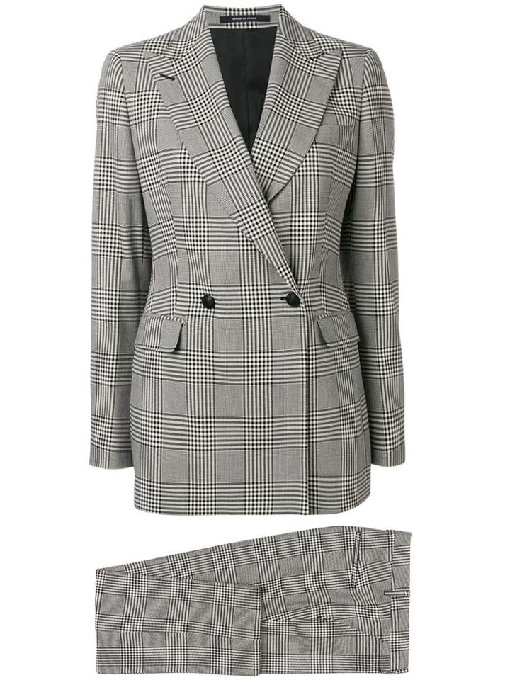 Tagliatore Plaid Two-piece Suit - Black