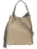 All Saints Tassel Shoulder Bag - Nude & Neutrals