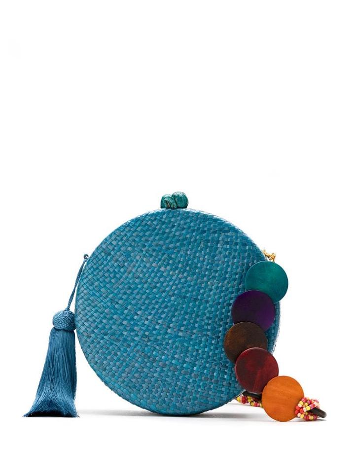 Serpui Straw Bag - Blue