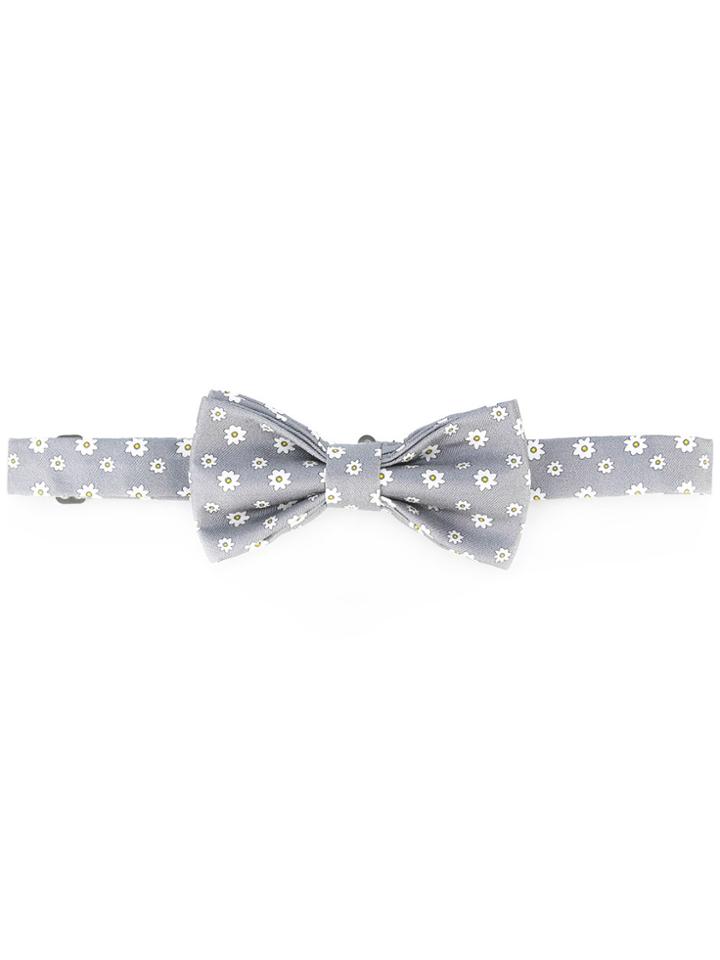 Fefè Printed Flowers Bow Tie - Grey