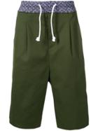 Maison Margiela Contrast Drawstring Shorts - Green