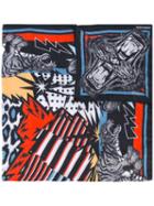 Tiger Print Foulard - Men - Modal - One Size, Blue, Modal, Dsquared2