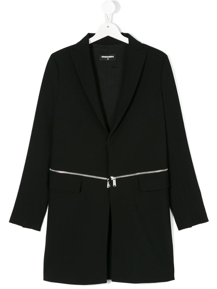 Dsquared2 Kids Zip Waist Coat - Black