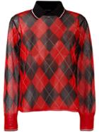 Isabel Marant 'harvey' Argyle Polo Jumper, Women's, Size: 38, Red, Polyester/viscose