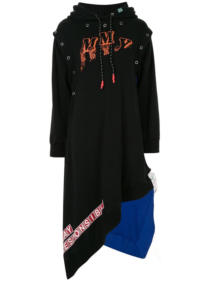 Maison Mihara Yasuhiro Asymmetric Sweatshirt Dress - Black