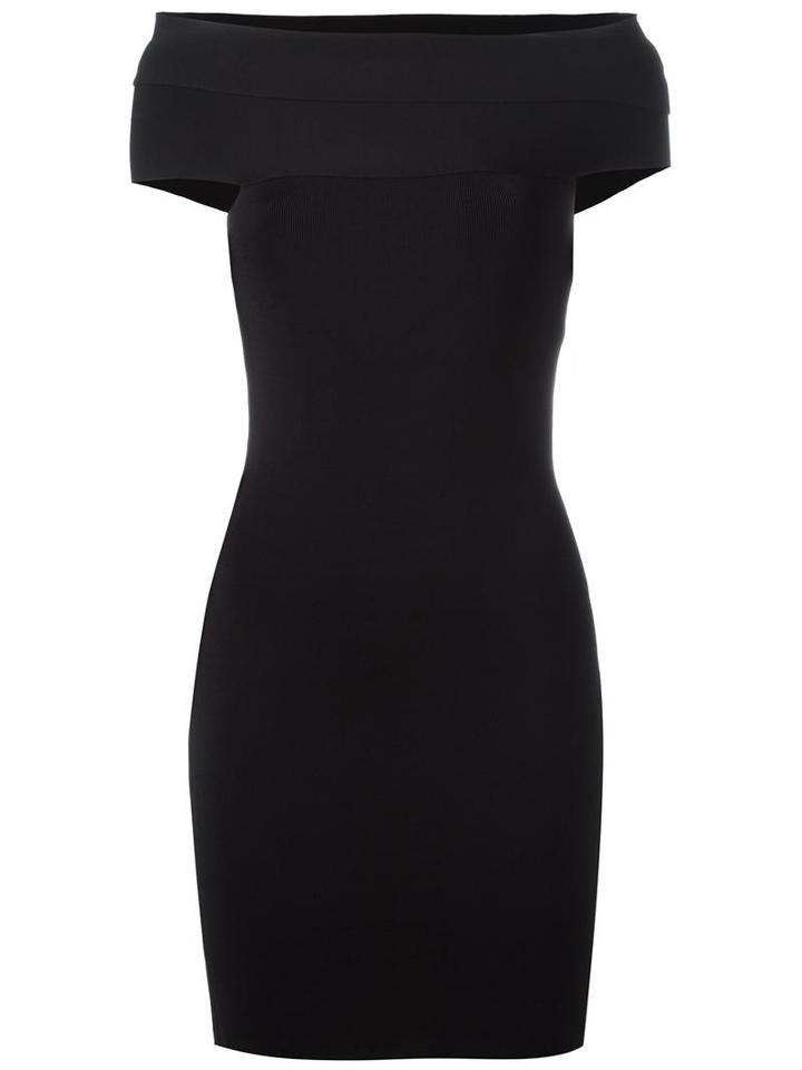 T By Alexander Wang Off The Shoulder Dress, Women's, Size: Xs, Black, Rayon/nylon/spandex/elastane