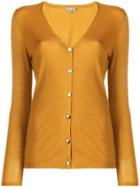 N.peal Fine-knit Cardigan - Yellow & Orange