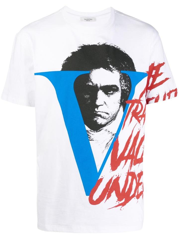 Valentino V Print T-shirt - White