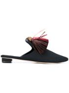 Sanayi 313 Carolsello Tassel Slippers - Black