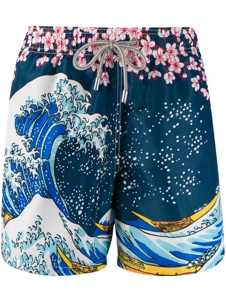 Mc2 Saint Barth Spring Wave Swim Shorts - Blue
