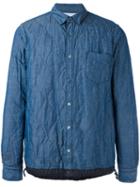 Sacai Quilted Shirt, Size: 3, Blue, Cotton/linen/flax