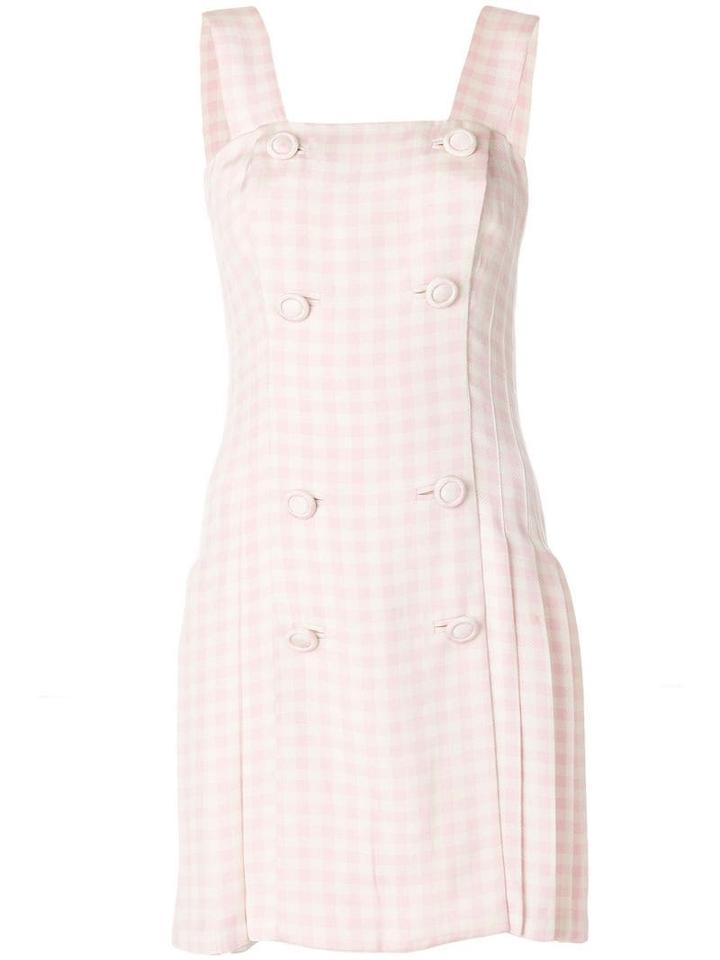 Versace Pre-owned Checked Dress - Pink