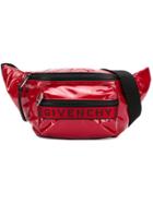 Givenchy Logo Vinyl Belt Bag - Red