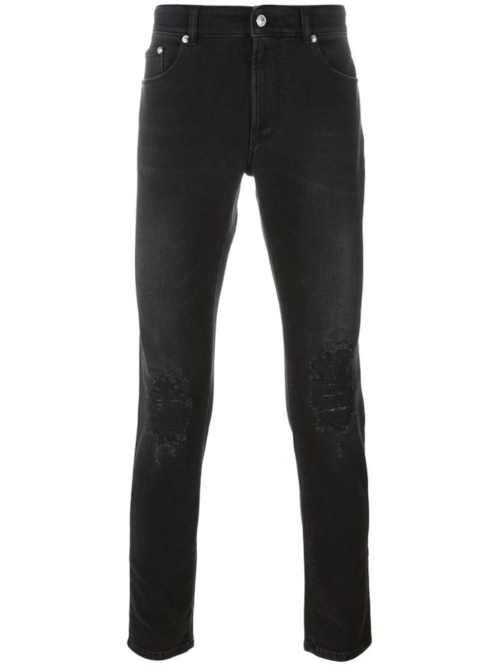 Versus Logo Embroidery Trousers - Black