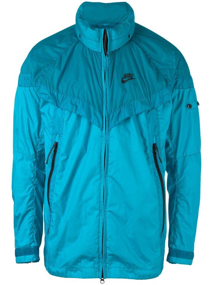 Nike Nikelab X Stone Island Pk Wind Runner Jacket, Men's, Size: Medium, Blue, Polyamide/polyurethane
