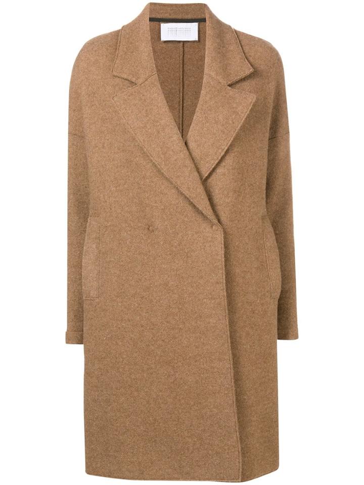 Harris Wharf London Boxy Double-breasted Coat - Brown