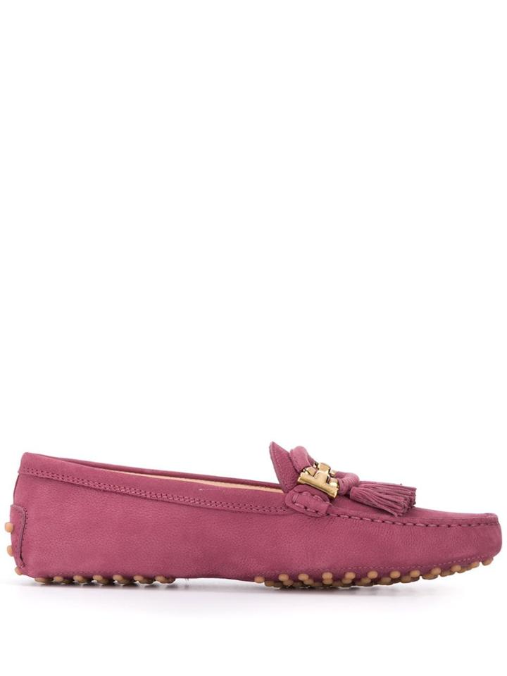 Tod's Tassel-embellished Loafers - Pink