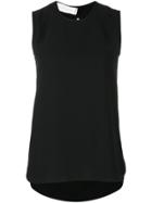 Victoria Victoria Beckham Ruched Back Tank Top With Bow - Black