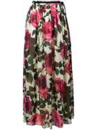 Blugirl Floral Print Pleated Skirt - Multicolour