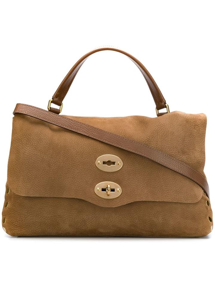 Zanellato Postina M Jones Farro Shoulder Bag - Brown