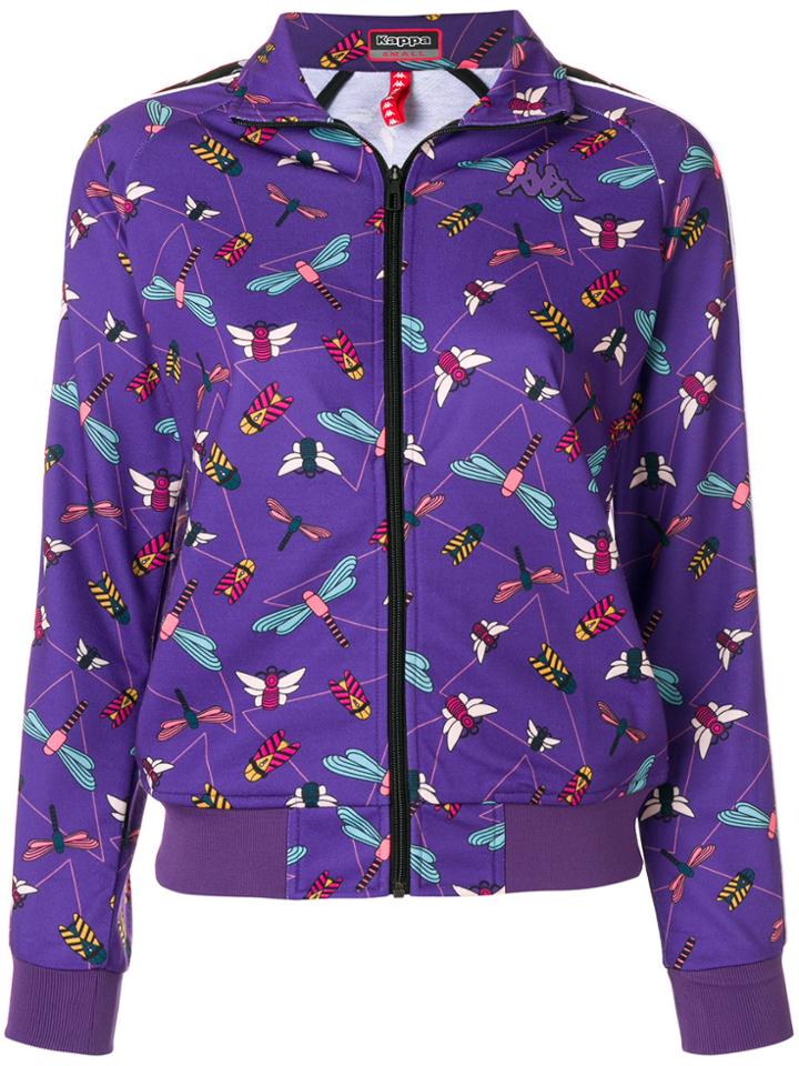 Kappa Zipped Print Sweatshirt - Pink & Purple