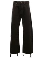Y / Project Straight Wide-legged Trousers, Men's, Size: Medium, Black, Cotton