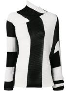 Marques'almeida Striped Ribbed Pullover - Black