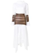 Loewe Waistband Dress, Women's, Size: Medium, White, Cotton/nylon