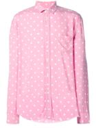 Saint Laurent Polka Dot Shirt, Men's, Size: 44, Pink/purple, Viscose