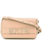 Moschino Branded Cross Body Bag, Women's, Nude/neutrals, Leather/metal (other)