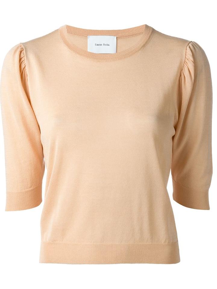 Simone Rocha Half Sleeve Fine Knit Jumper