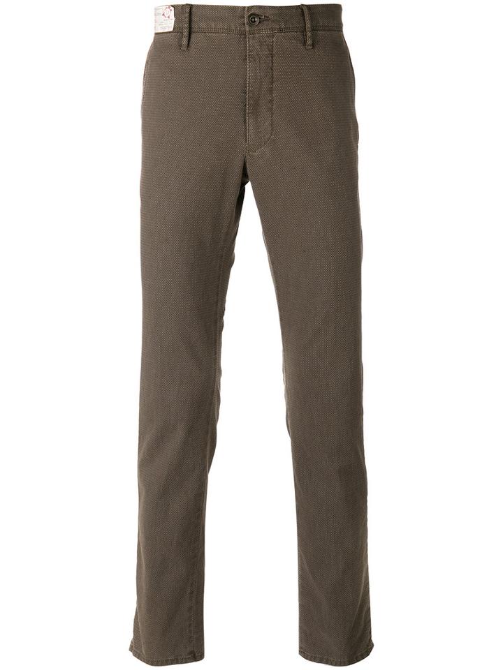Incotex - Slim Fit Trousers - Men - Cotton/spandex/elastane - 38, Brown, Cotton/spandex/elastane
