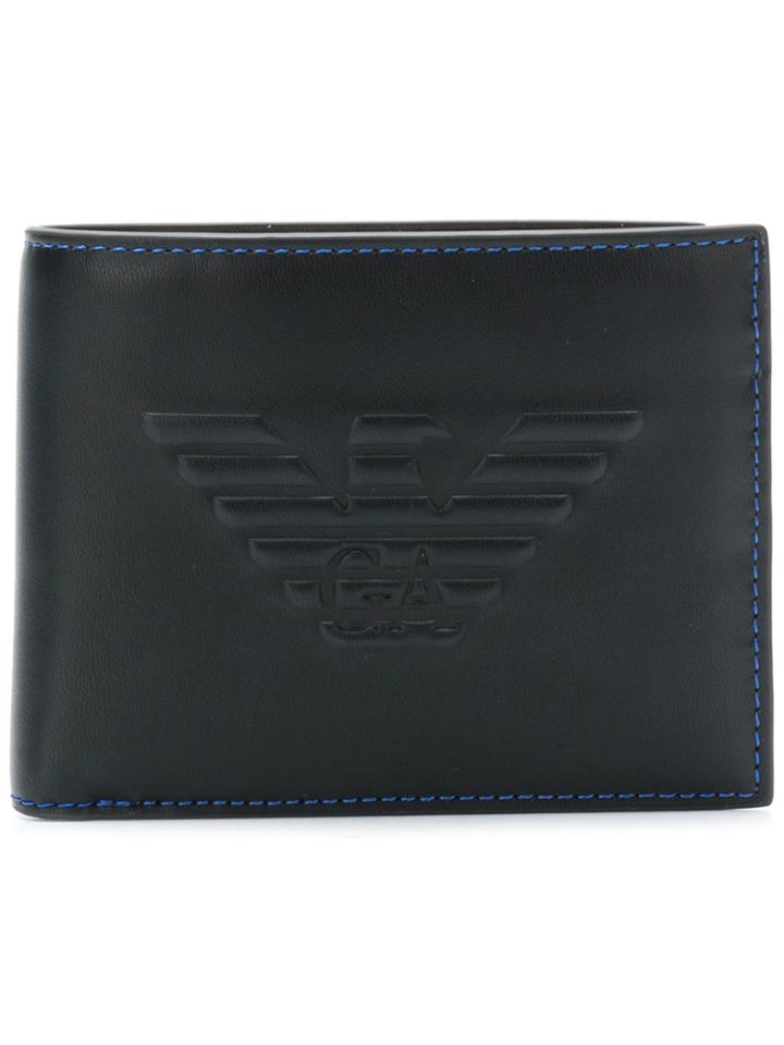 Emporio Armani Embossed Logo Wallet - Black