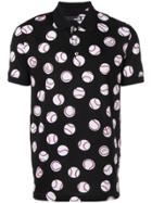 Love Moschino Baseball Print Polo Shirt - Black