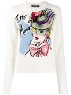 Dolce & Gabbana Fatto A Mano Print Sweater - White